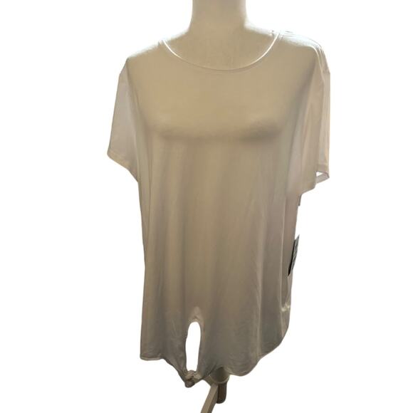 Ideology Rapid Dry White Tie Front Tee, Plus Size 2XL, NWT - Picture 2 of 5